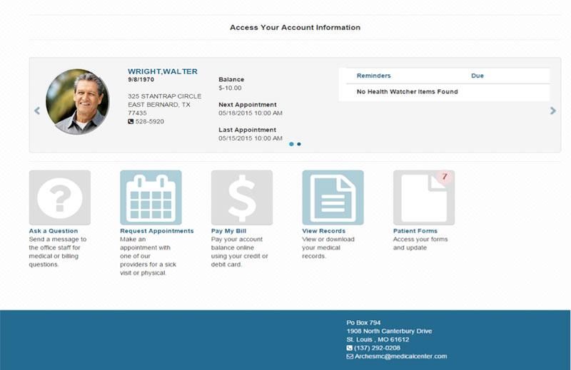 Patient engagement software dashboard