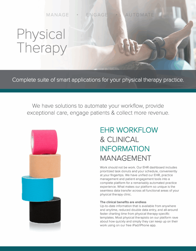 Physical Therapy Product Sheet AdvancedMD