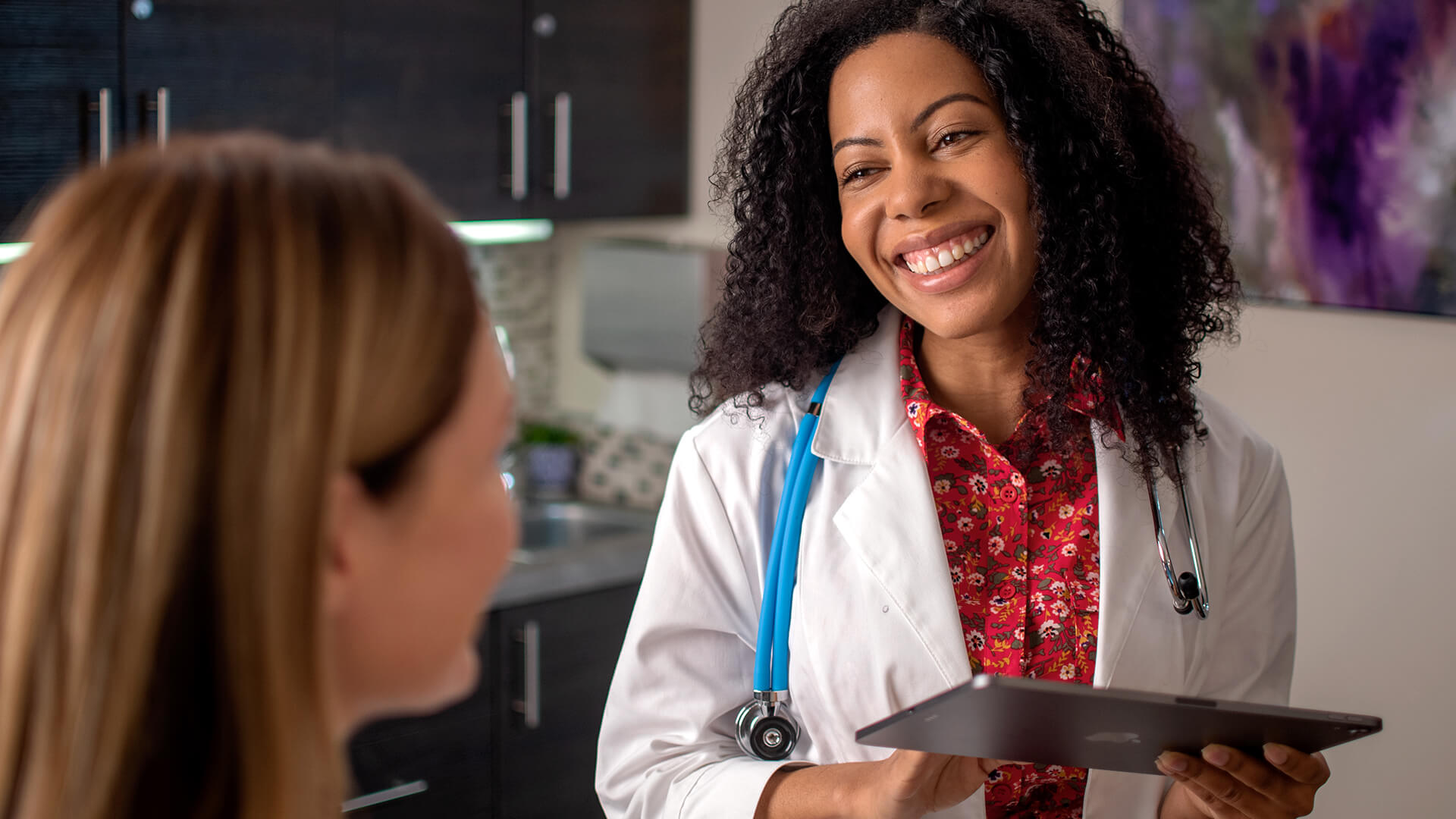 doctor smiling at patient