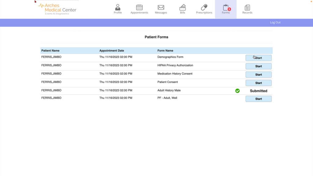 AdvancedMD | Intake Forms