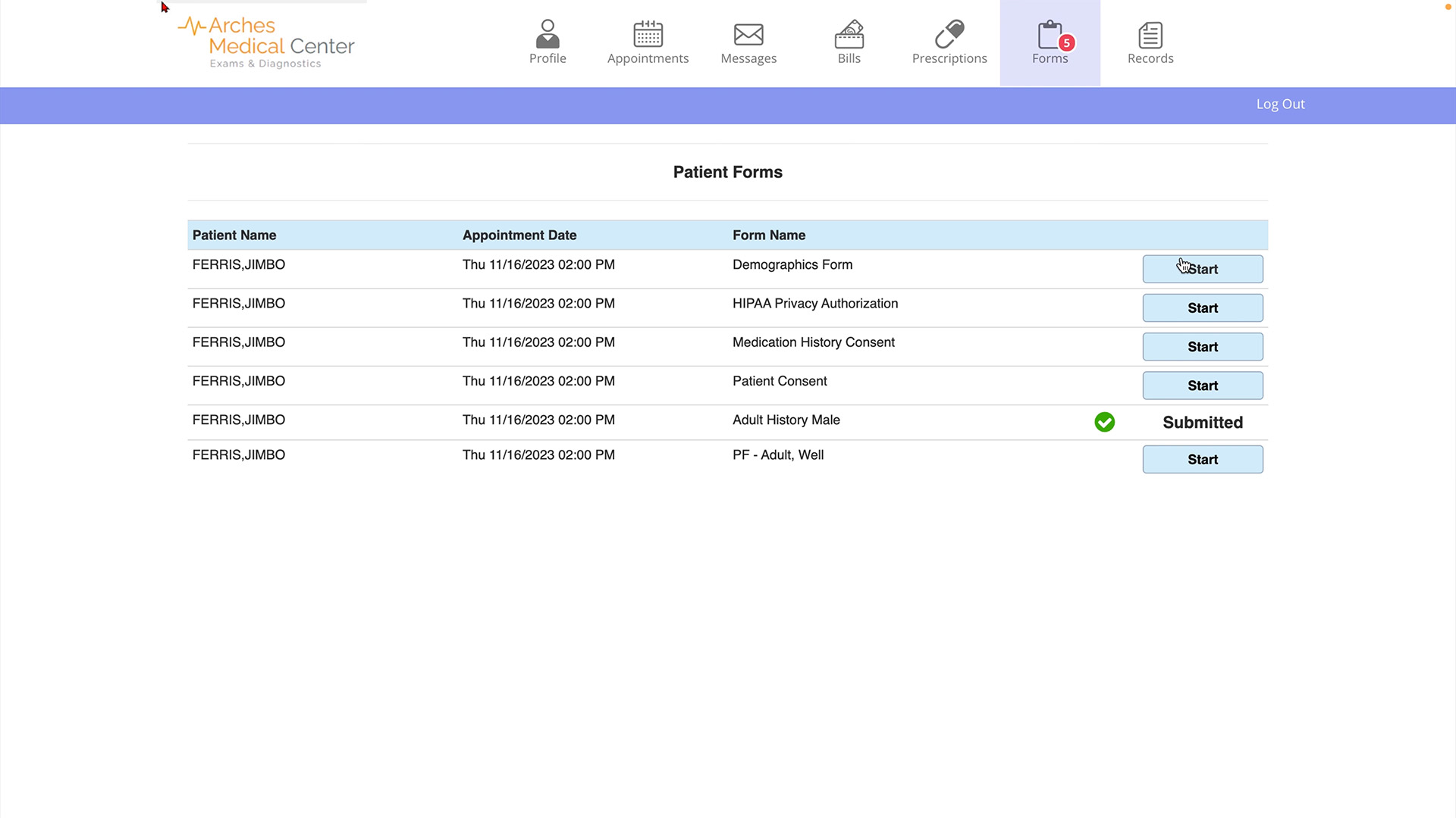 AdvancedMD | Intake Forms