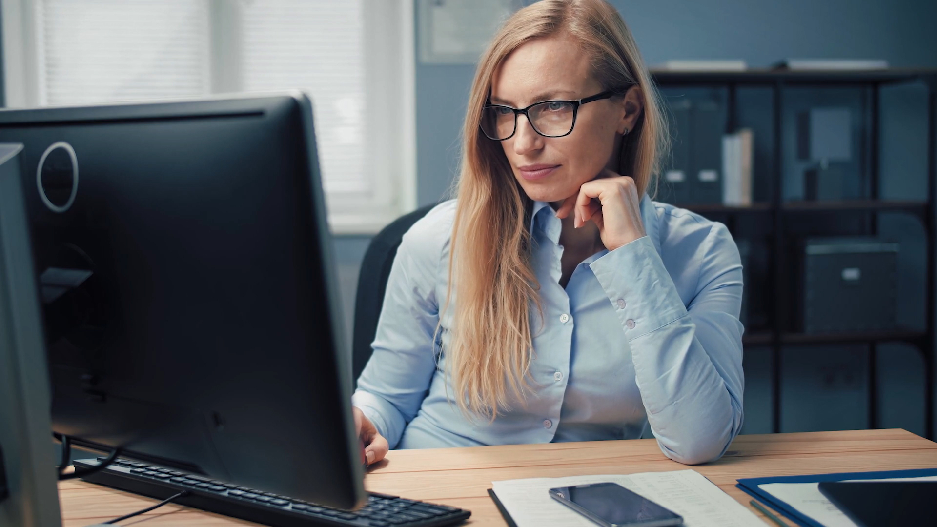 doctor working at computer