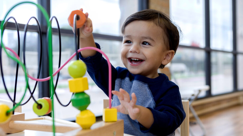 toddler playing