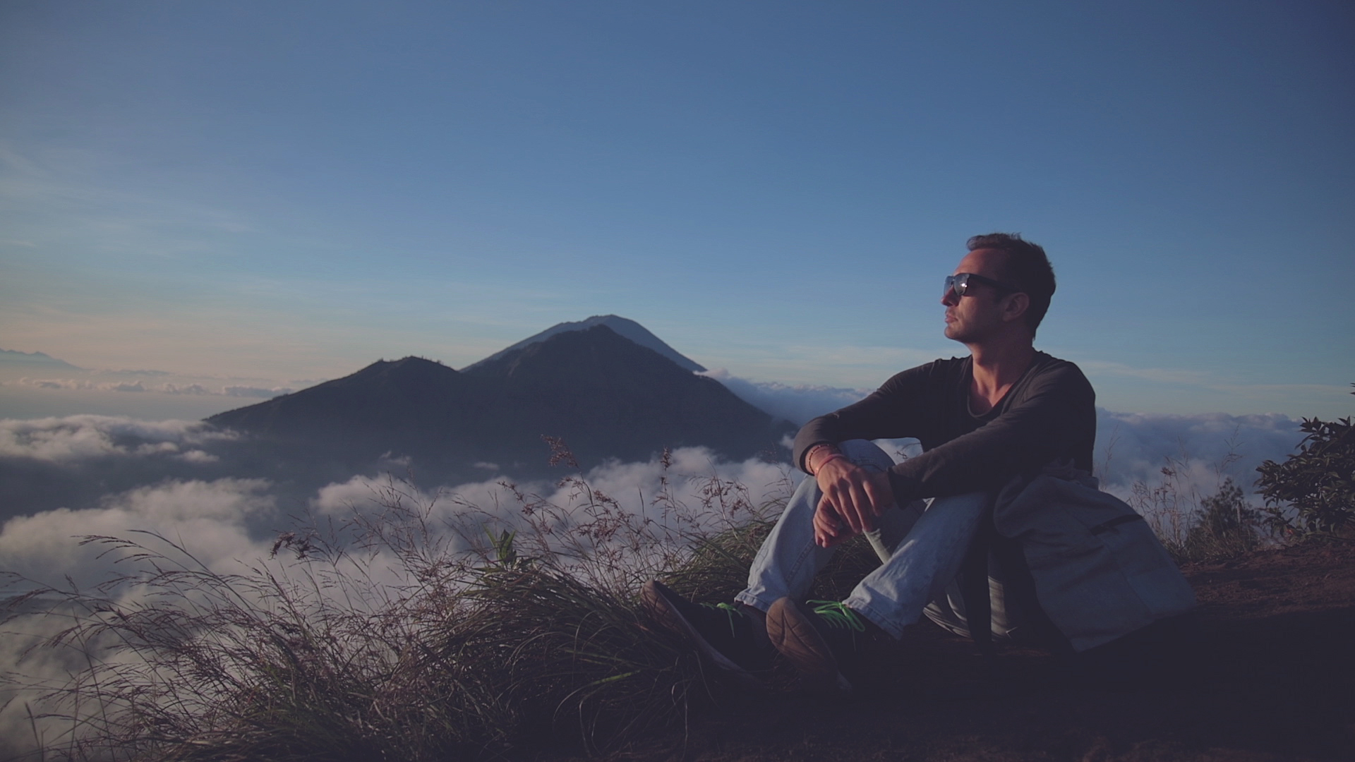 hiker staring into the distance